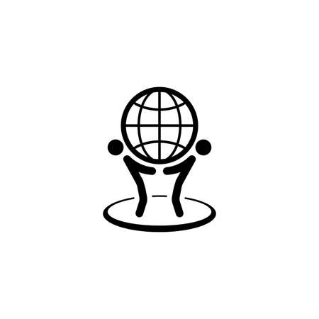Global Business Icon. Flat Design.のイラスト素材