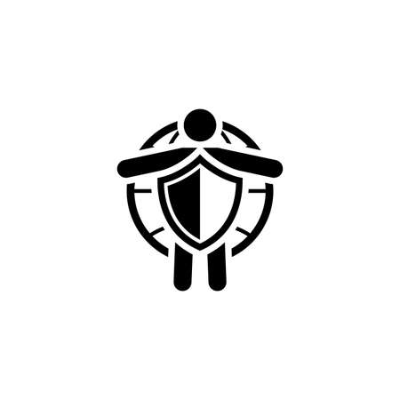 Life Insurance Icon. Flat Design.のイラスト素材
