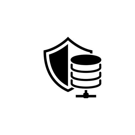 Secure Hosting Icon. Flat Design.のイラスト素材