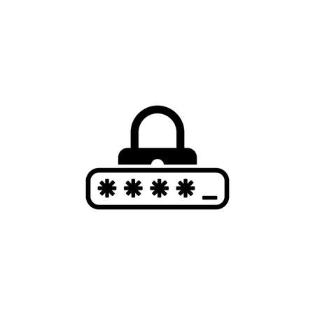 Password Protection Icon. Flat Design.のイラスト素材