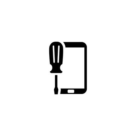 Mobile Repair Icon. Flat Design.のイラスト素材