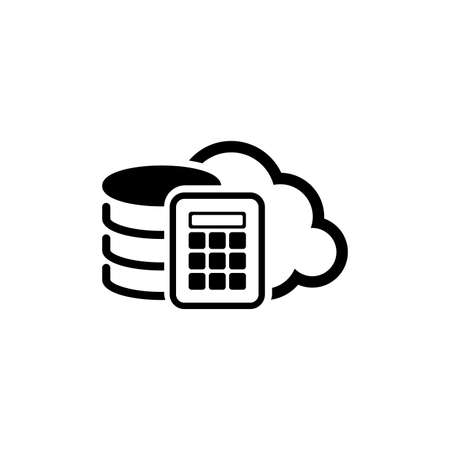 Secure Cloud Storage Icon. Flat Design.のイラスト素材