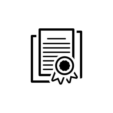 Security Certificates Icon. Flat Design.のイラスト素材