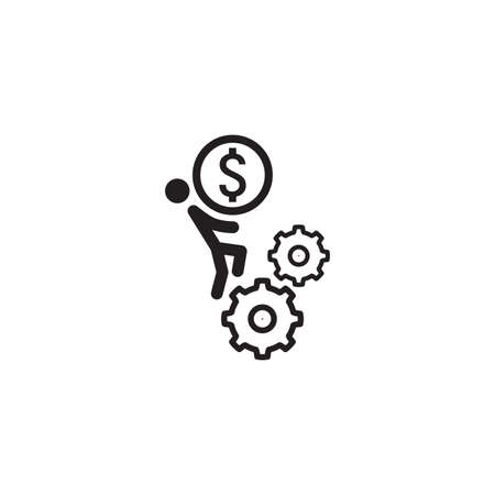 Business Mechanics Icon. Flat Design.のイラスト素材