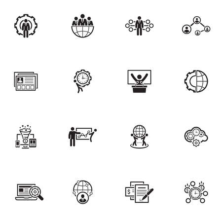 Flat Design Business Icons Set.のイラスト素材