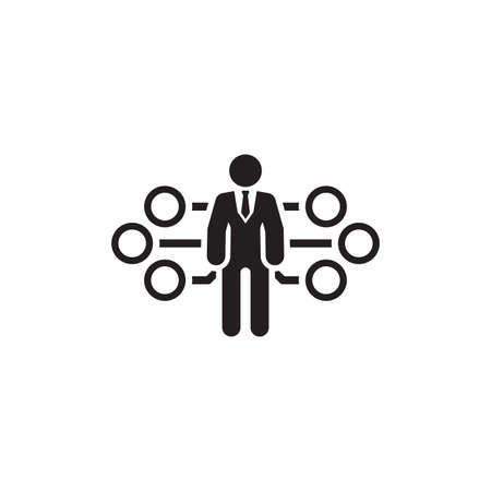 Flow Management Icon. Flat Design.のイラスト素材