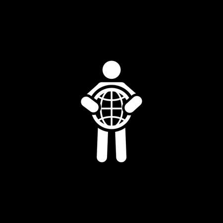 Global Business Icon. Flat Design.のイラスト素材