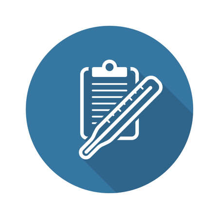 Thermometer and Medical Services Icon. Flat Design. Isolated.のイラスト素材
