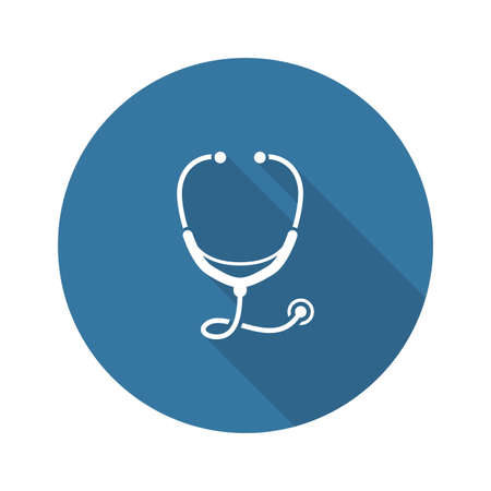 Stethoscope and Medical Services Icon. Flat Design. Isolated.のイラスト素材