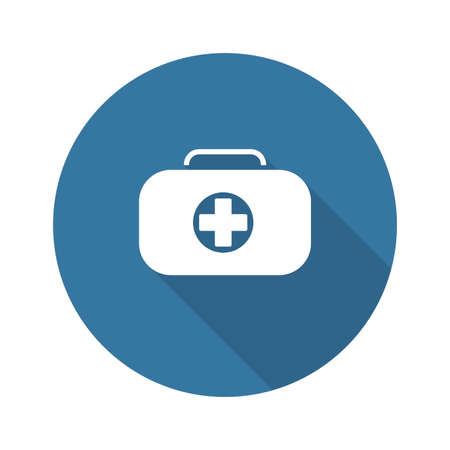 First Aid Kit Symbol and Medical Services Icon. Flat Design. Isolated.のイラスト素材