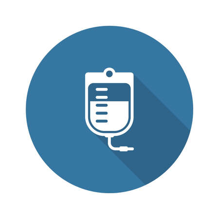 Blood Bag and Medical Services Icon. Flat Design. Isolated.のイラスト素材
