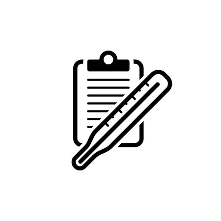 Thermometer and Medical Services Icon. Flat Design. Isolated.のイラスト素材