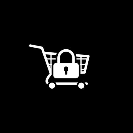 Secure Shopping Icon. Flat Design.のイラスト素材