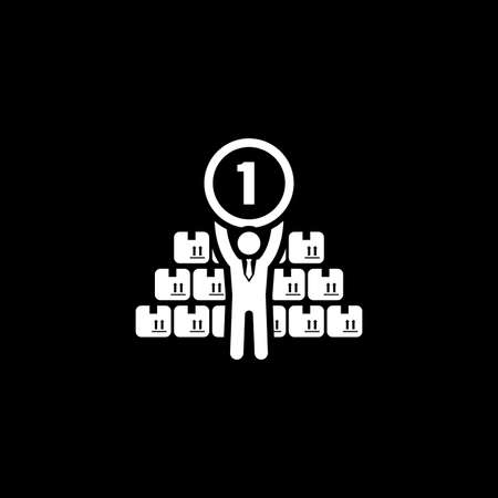 Market Leader Icon. Business Concept. Flat Design.のイラスト素材