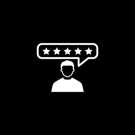 Customer Reviews Icon. Flat Design.のイラスト素材