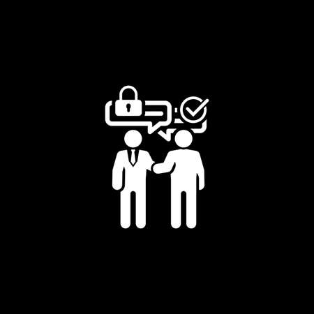Secure Deal Icon. Flat Design.のイラスト素材
