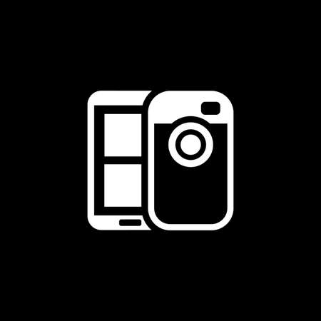 Mobile Photo Blogging Icon. Flat Design.の写真素材