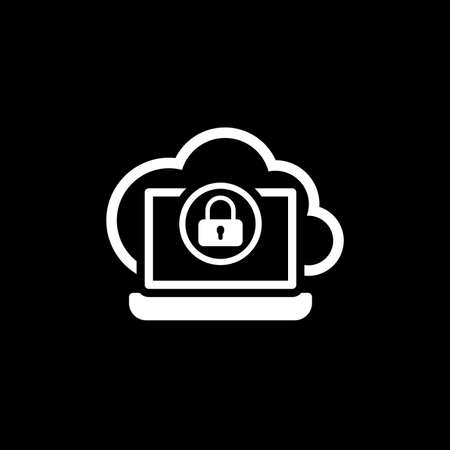 Secure Cloud Access Icon. Flat Design.のイラスト素材