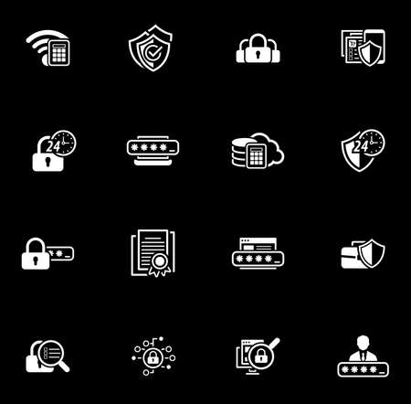 Flat Design Security and Protection Icons Set.のイラスト素材