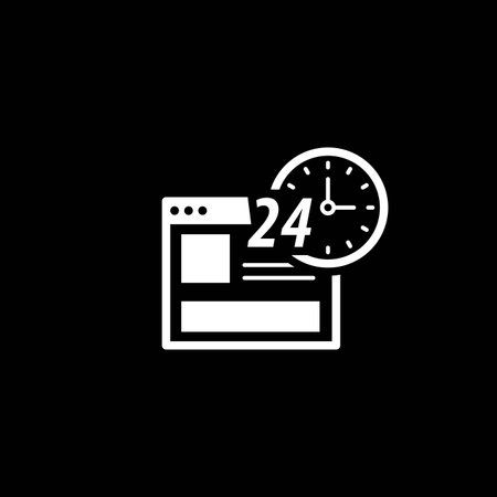 Online Shopping Icon in black background.のイラスト素材