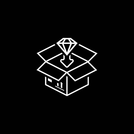 Packing Icon flat design illustrationのイラスト素材
