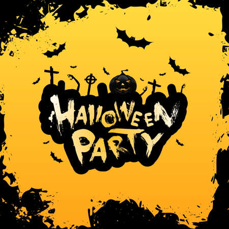 Grungy Halloween Party Posterのイラスト素材