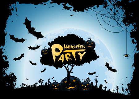 Halloween Party Backgroundのイラスト素材