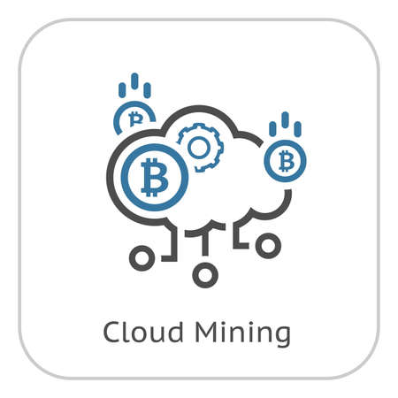 Cloud Mining Icon.のイラスト素材