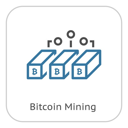 Bitcoin Mining Icon.のイラスト素材