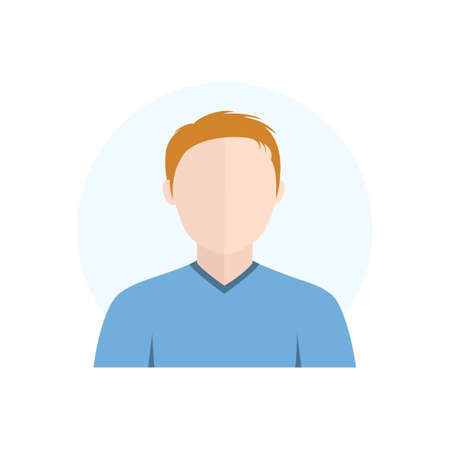 Vector flat style character avatar icon male.のイラスト素材
