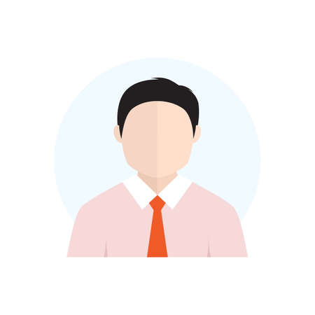 Vector Flat Style Character Avatar Icon Maleのイラスト素材