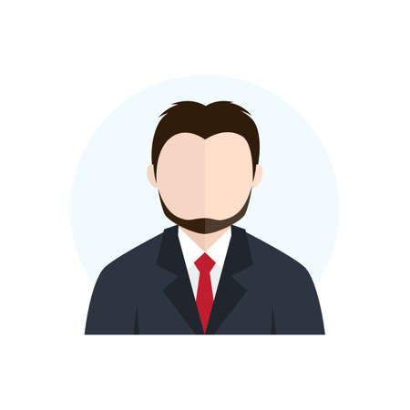 Vector Flat Style Character Avatar Icon Maleのイラスト素材
