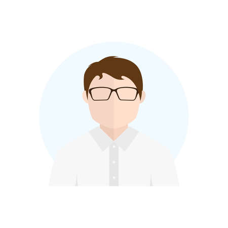 Vector Flat Style Character Avatar Icon Maleのイラスト素材