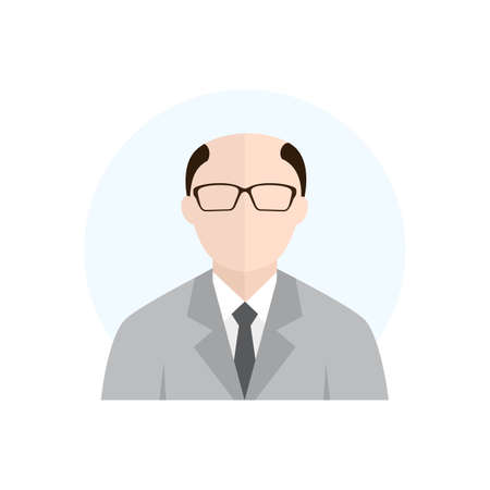 Vector Flat Style Character Avatar Icon Maleのイラスト素材