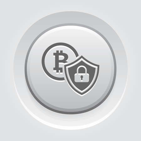 Cryptocurrency Security Icon  isolated on pink backgroundのイラスト素材