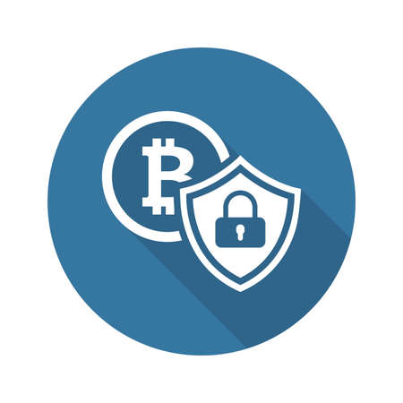 Crypto-currency Security Icon isolated on plain background.