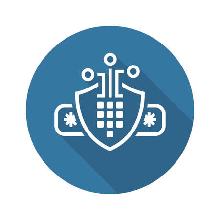Crypto Protection Icon isolated on plain background.のイラスト素材