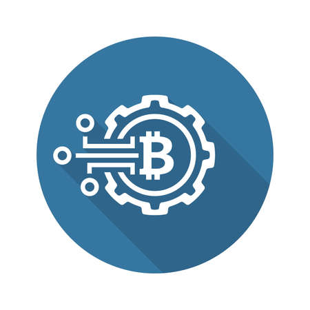 Crypto Technology Icon isolated on plain background.のイラスト素材