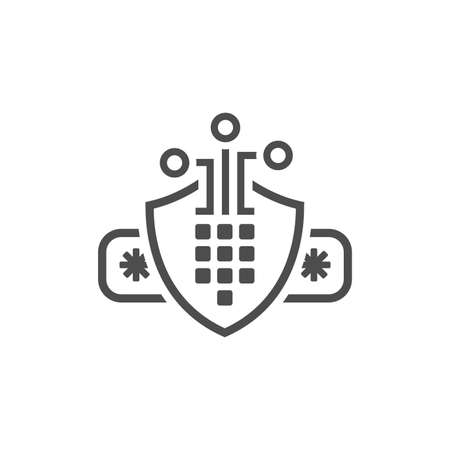 Crypto Protection Icon.のイラスト素材