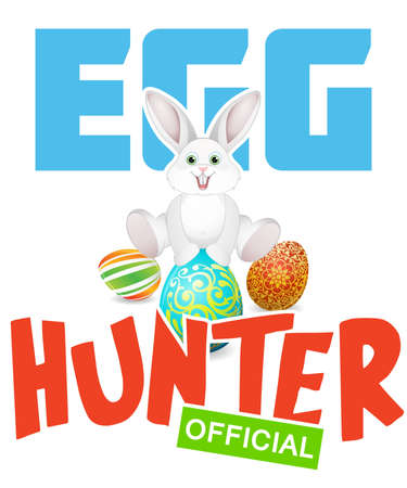 Easter Egg Hunter poster vector illustrationのイラスト素材
