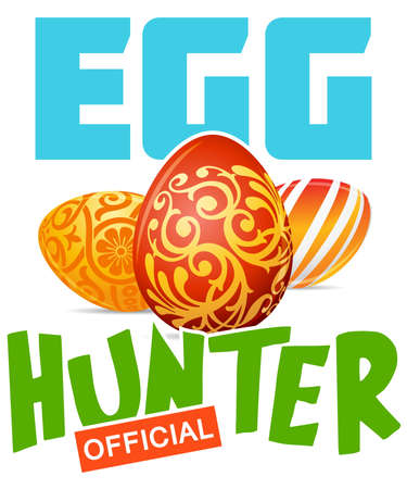 Easter Egg Hunter posterのイラスト素材