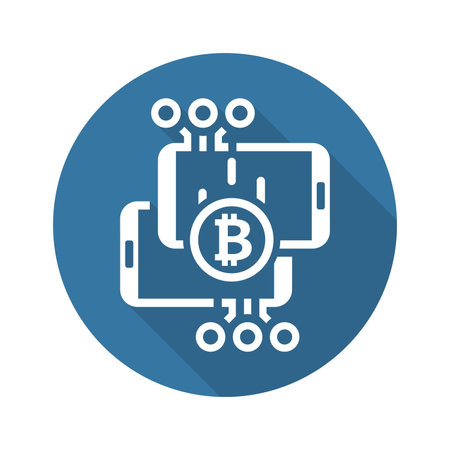 Bitcoin Transaction Icon.のイラスト素材