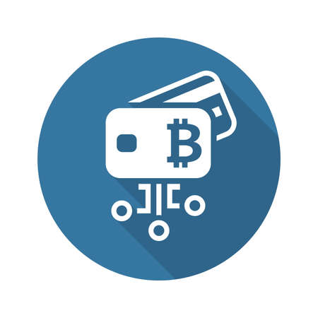 Bitcoin Debit Card Icon.のイラスト素材