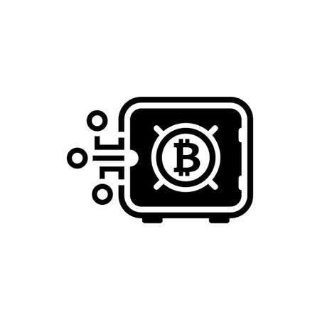 Bitcoin Safe Box Icon.のイラスト素材