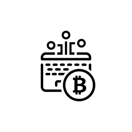 Bitcoin Mining Icon.のイラスト素材