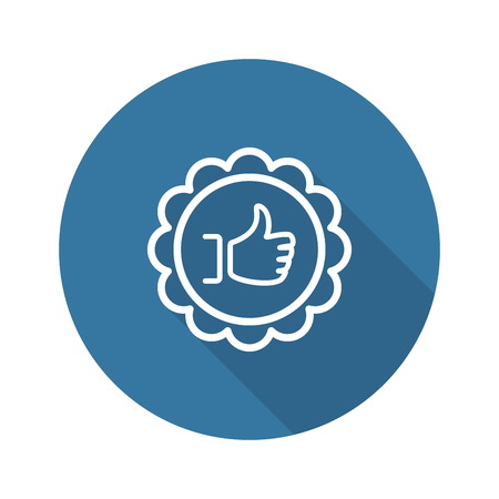 Customer Choice Line Icon. Client Satisfaction symbol. Customer Relationship Management. Isolated UI element.のイラスト素材