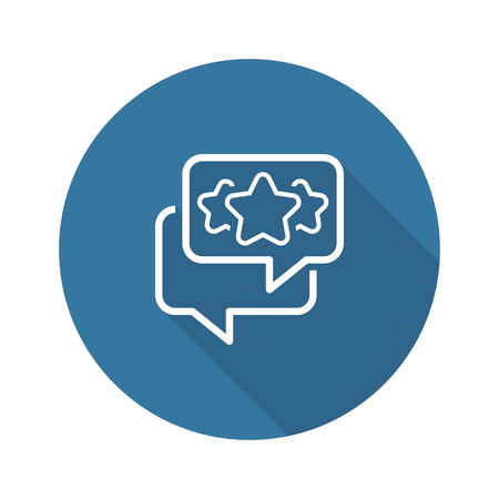 Feedback Line Icon. Client Satisfaction symbol. Customer Relationship Management. Isolated UI element.のイラスト素材