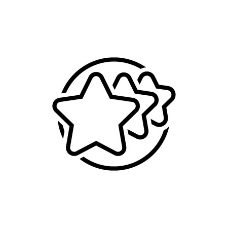 Customer Rating Line Icon. Client Satisfaction symbol. Customer Relationship Management. Isolated UI element.のイラスト素材