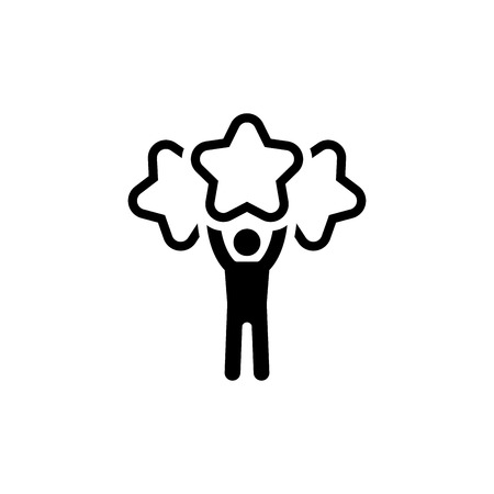 Best Choice Line Icon. Client Satisfaction symbol. Customer Relationship Management. Isolated UI element.のイラスト素材