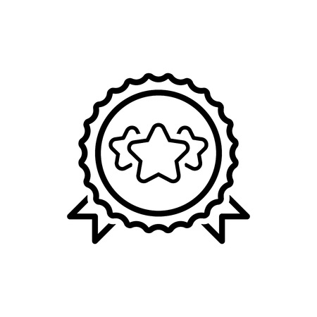 Best Choice Line Icon. Client Satisfaction symbol. Customer Relationship Management. Isolated UI element.のイラスト素材